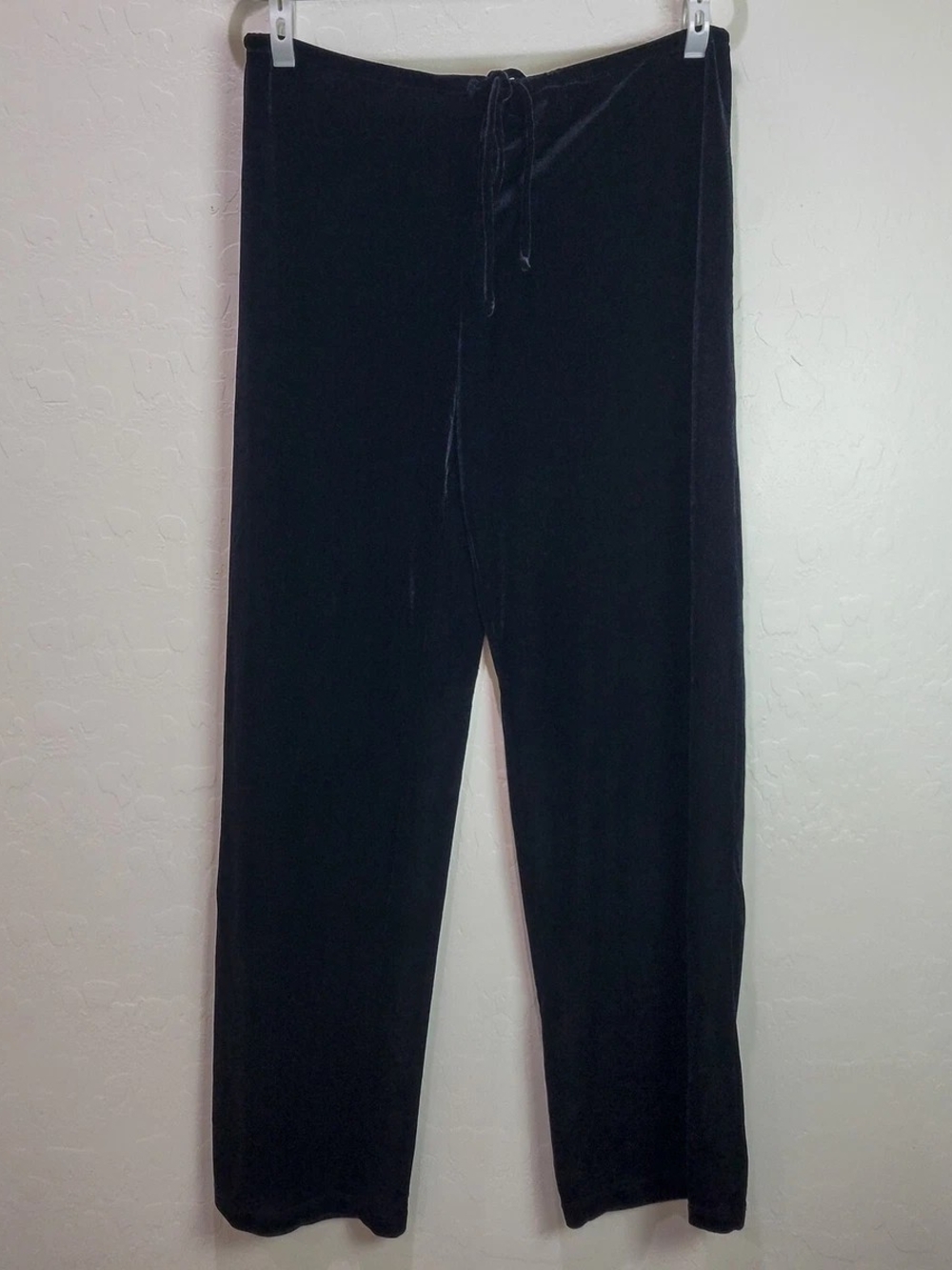 Rampage Black Velvet Drawstring Joggers